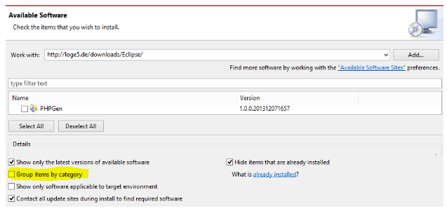 Generate getter/setter for PHP Classes in Eclipse Webner