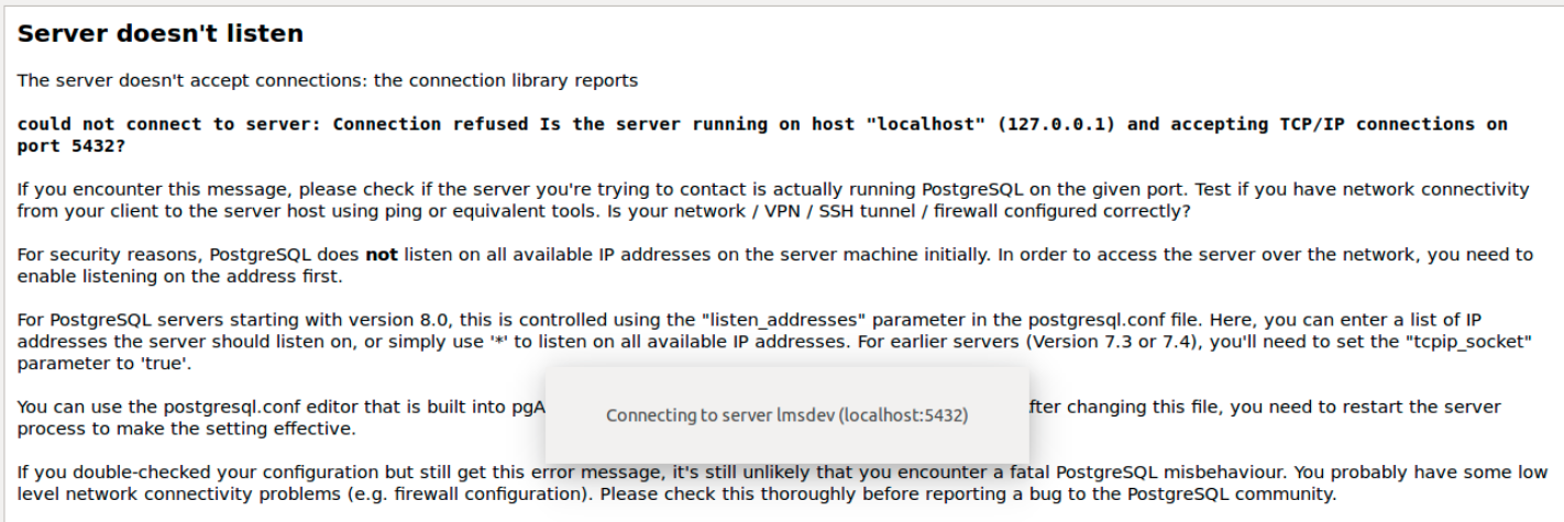 PostgreSQL server