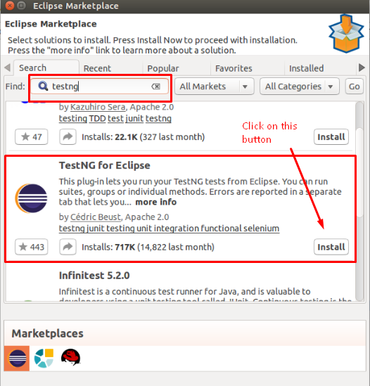install TestNG framework in Eclipse for Selenium Webdriver